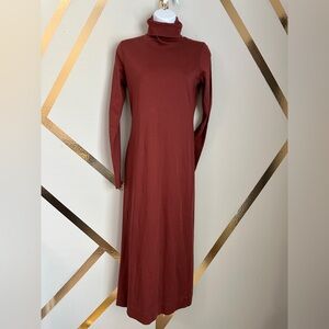 Peruvian Connection Long Sleeve Rust Dress
